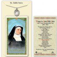 St Edith Stein Prayer Card with Medal