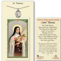 St Theresa Prayer Card with Medal