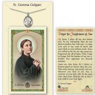 St Gemma Galgani Prayer Card with Medal