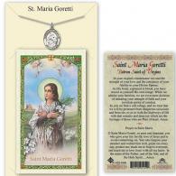 St Maria Goretti Prayer Card with Medal