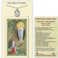 Our Lady of Lourdes Medal with Prayer Card