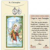 Wrestling Medal for Girls with St Christopher Prayer Card